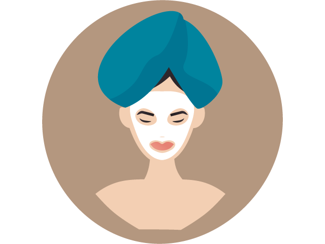 Icon Frau mit Gesichtsmaske