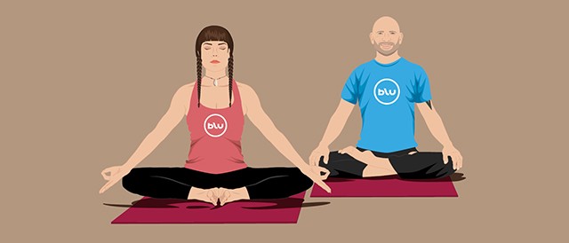 blu Sauna Yoga Trainer und Trainerin 