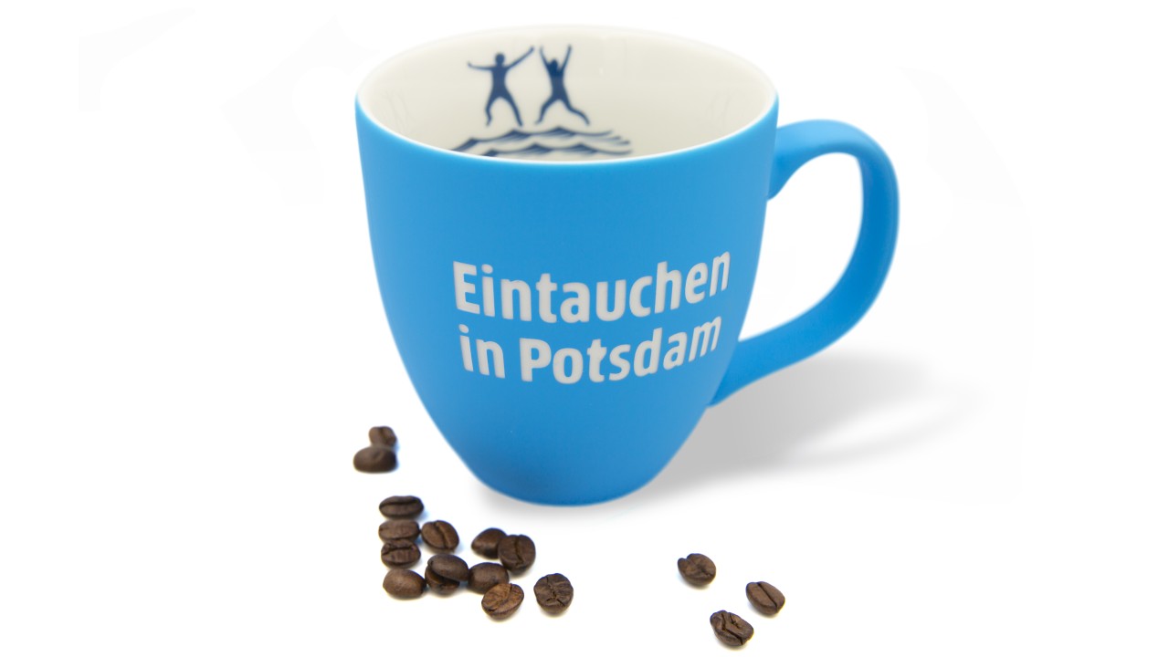 Cyan Kaffetasse aus Porzellan