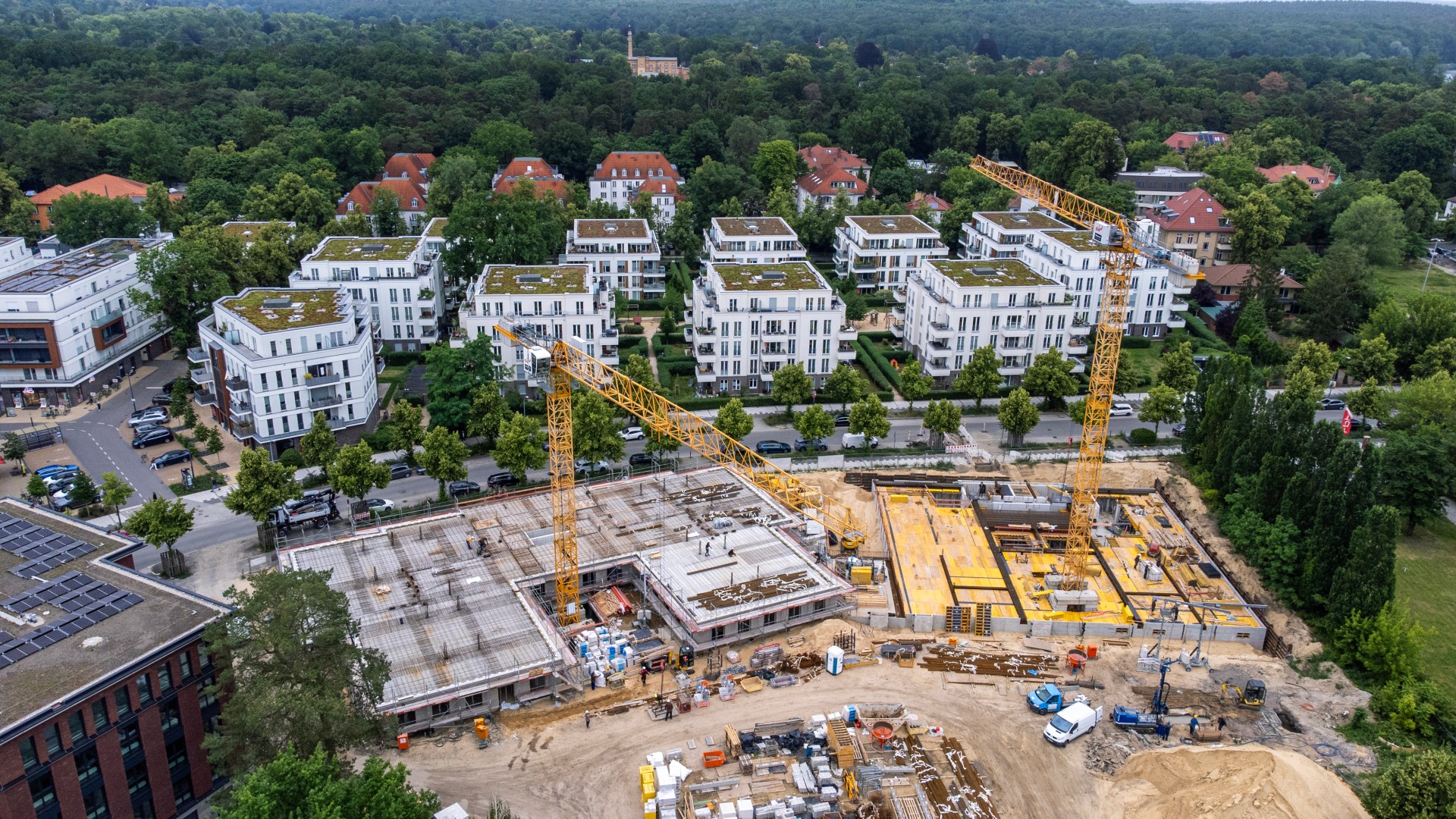 Luftbild Wärmeversorgungsprojekt im Bogen