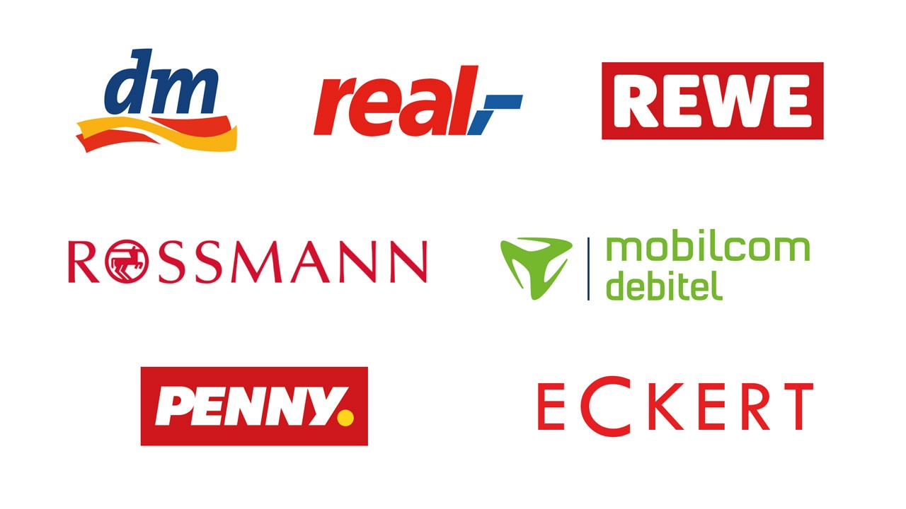 Logos Partnerfilialen von barzahlen.de