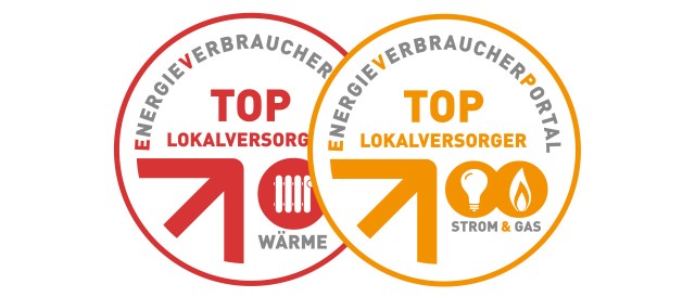 Zwei Siegel TOP-Lokalversorger für Strom, Gas und Wärme