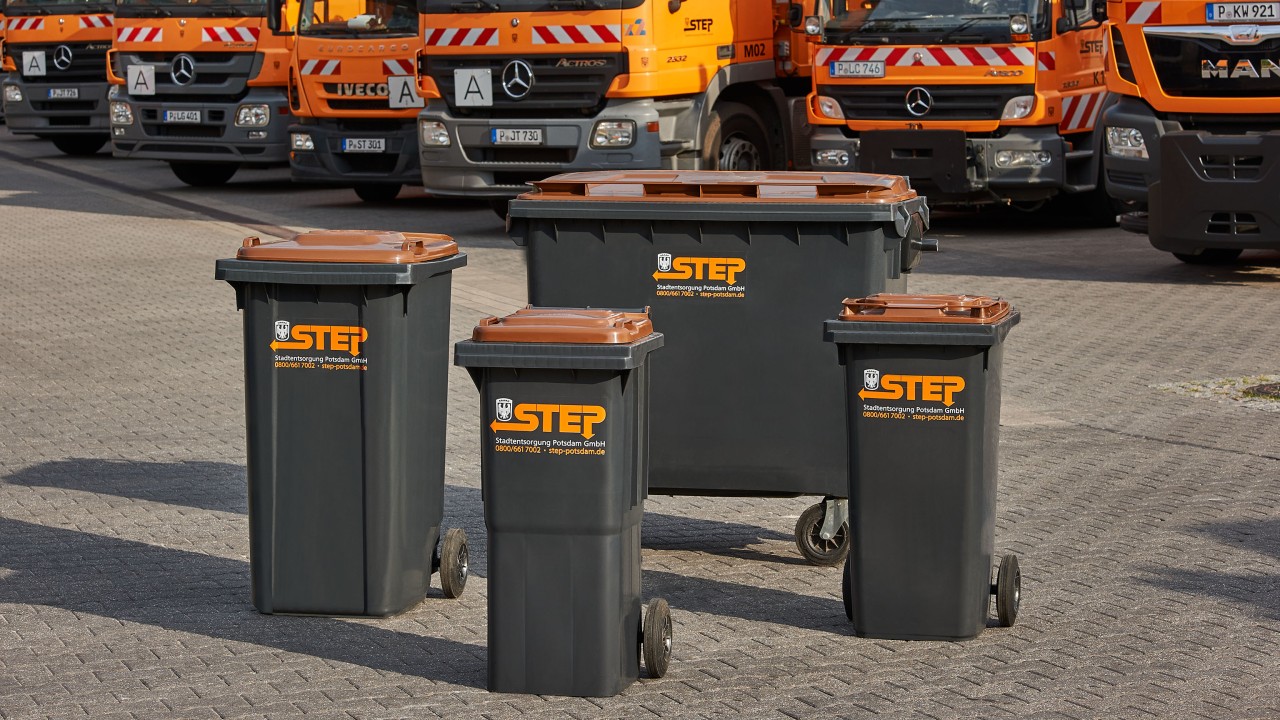 Biotonnen in verschiedenen Größem