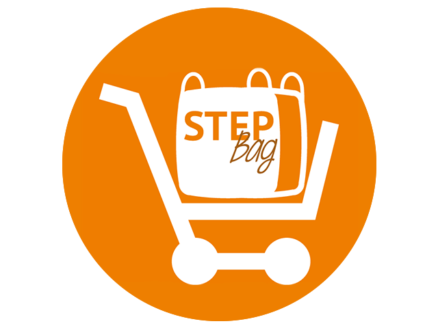 Icon von Einkaufswagen mit STEP Bag