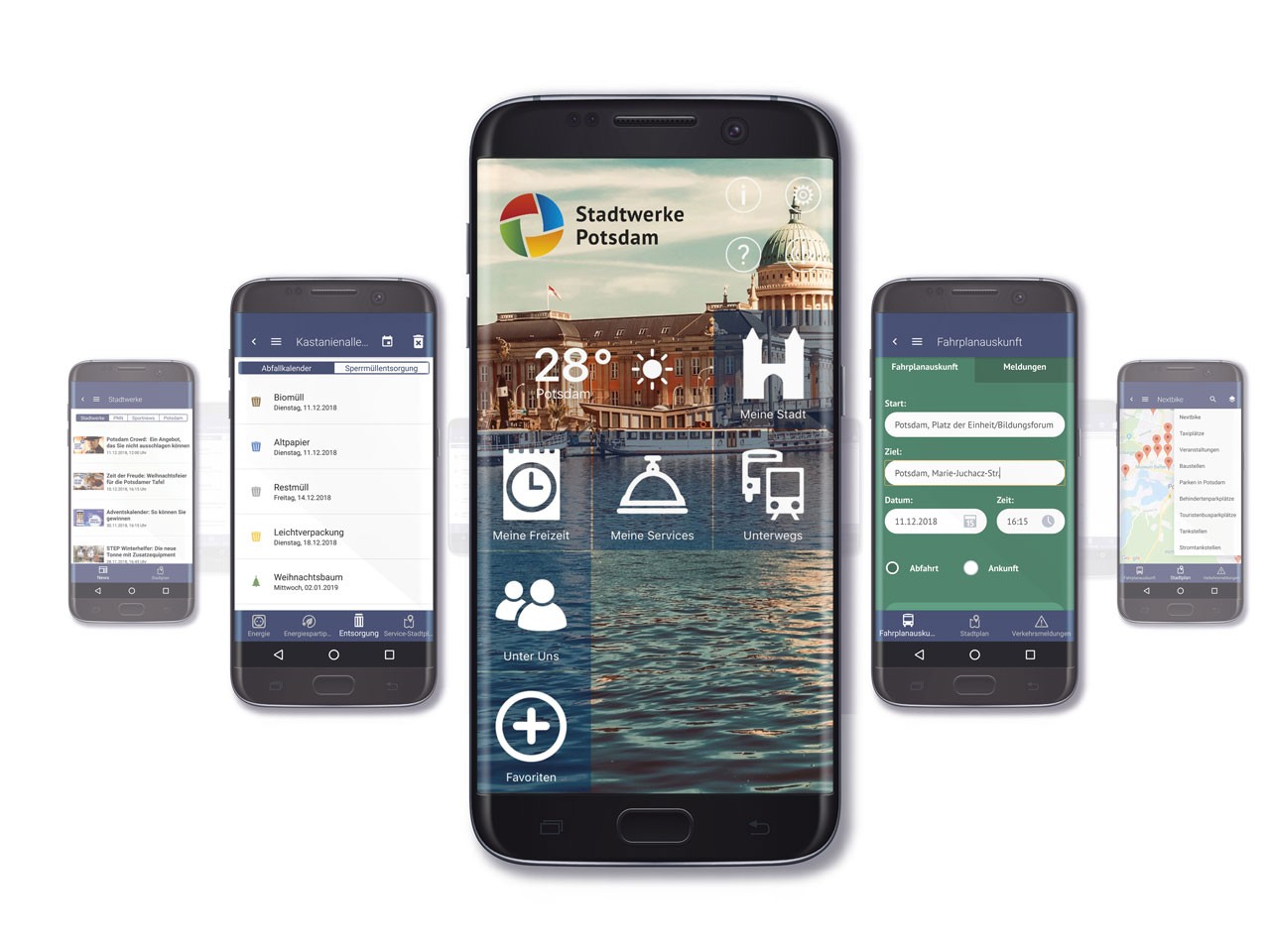 Vorschau der Echt Potsdam App auf dem Smartphone