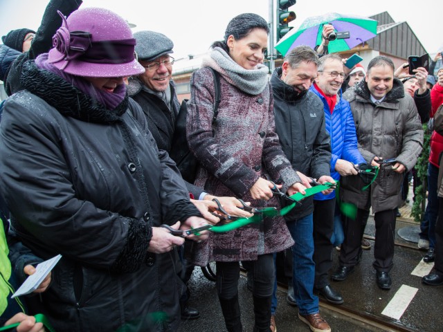 Feierliche Streckeneröffnung Campus Jungfernsee am 09.12.2017, © Katrin Paulus