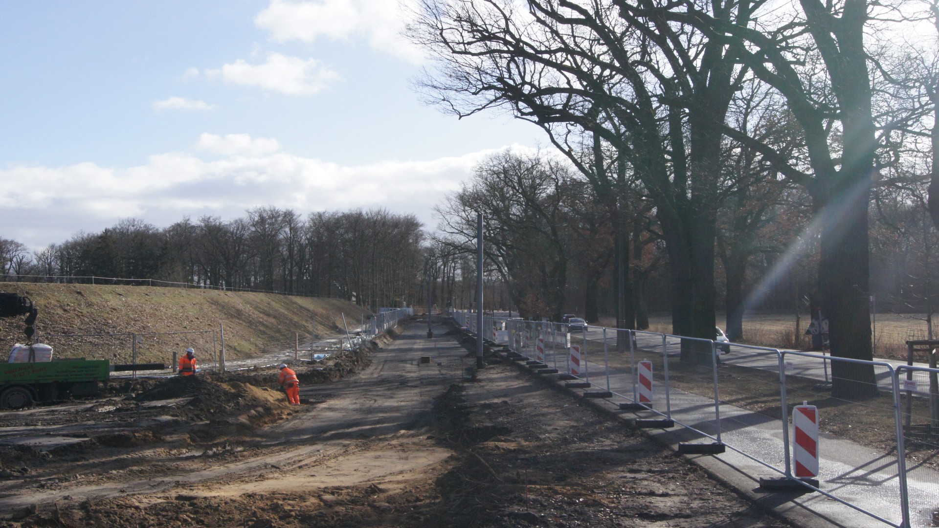 Verlängerung Strecke Campus Jungfernsee Bauarbeiten, © ViP