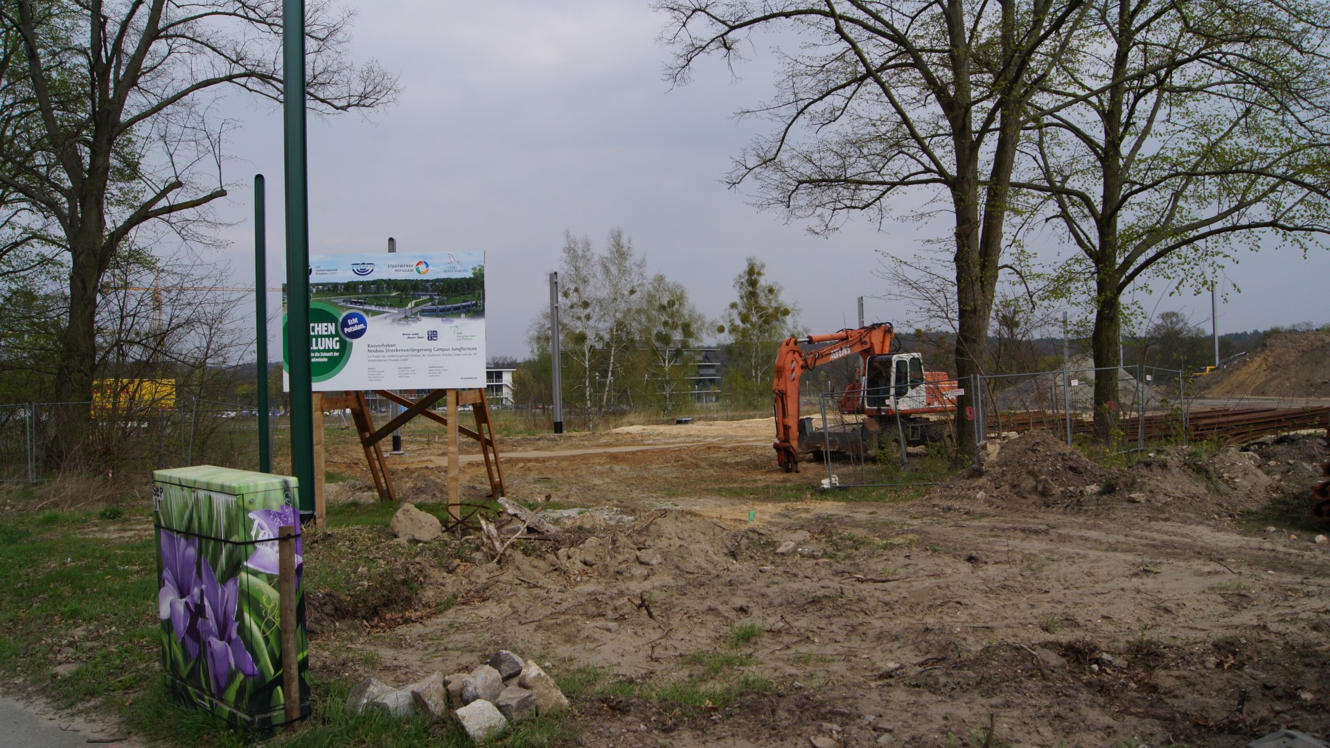 Verlängerung Strecke Campus Jungfernsee Bauarbeiten, © ViP