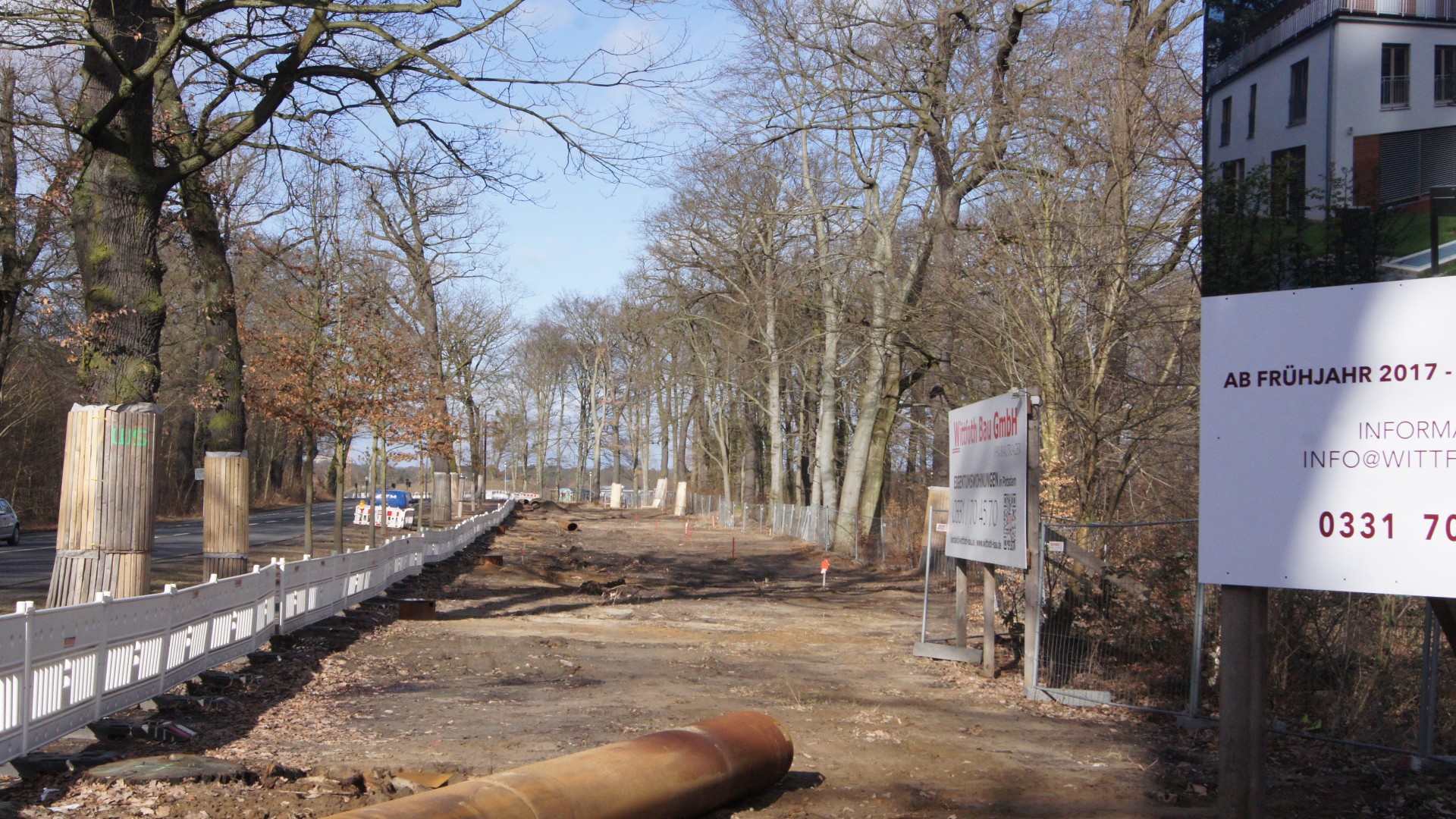 Verlängerung Strecke Campus Jungfernsee Bauarbeiten, © ViP