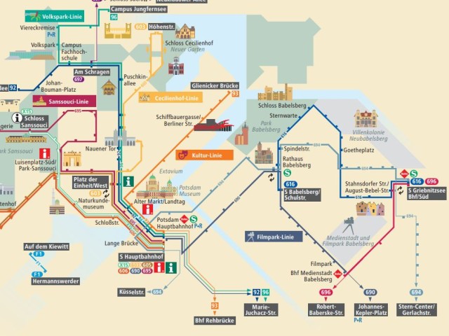 Touristischer Liniennetzplan