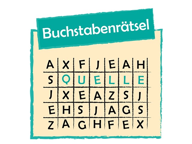 Darstellung Wasserspiele  Buchstabenrätsel