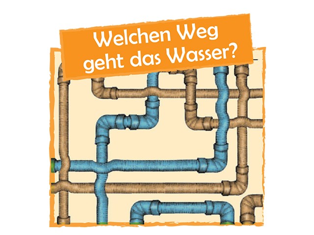 Darstellung Wasserspiele Rohre